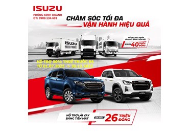 ISUZU VIỆT NAM ÁP DỤNG HỖ TRỢ 50% THUẾ TRƯỚC BẠ Ô TÔ