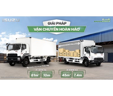 ISUZU VIỆT NAM RA MẮT XE TẢI FVR-V VÀ FRR-Q THÙNG SIÊU DÀI HOÀN TOÀN MỚI